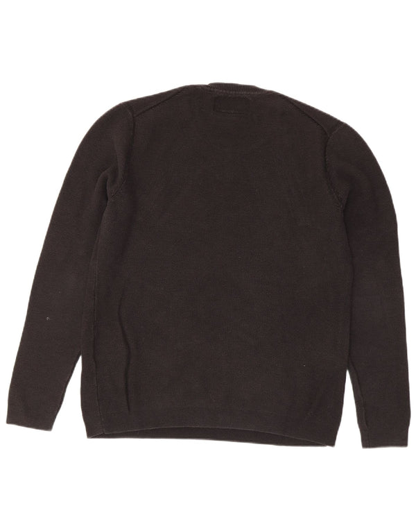 Superdry Sweater med rund hals til kvinder UK 14 Medium Sort bomuld