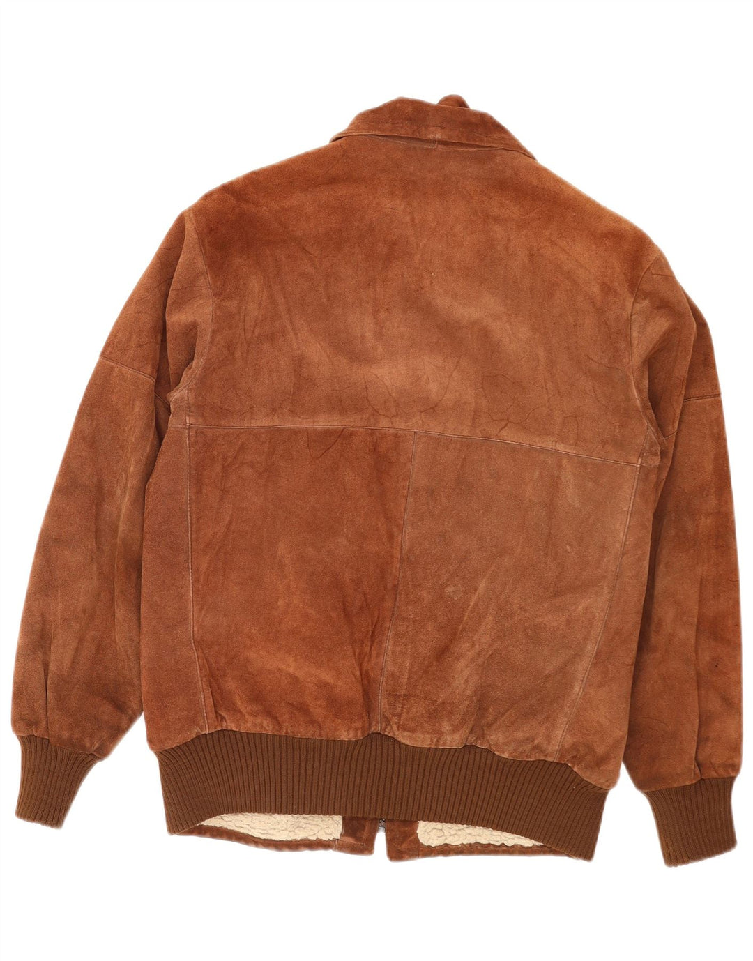Piccini Herre Bomber Ruskindsjakke IT 48 Medium Brun Læder Retro