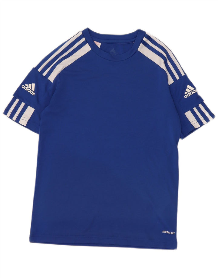 Adidas Boys Aeroready T-Shirt Top 11-12 År Blå Polyester