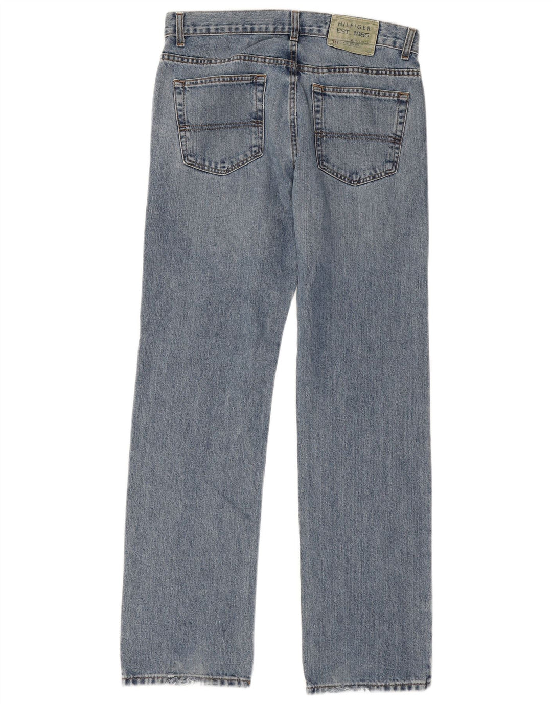 TOMMY HILFIGER Herre Custom Fit Straight Jeans W31 L32 Blå Bomuld