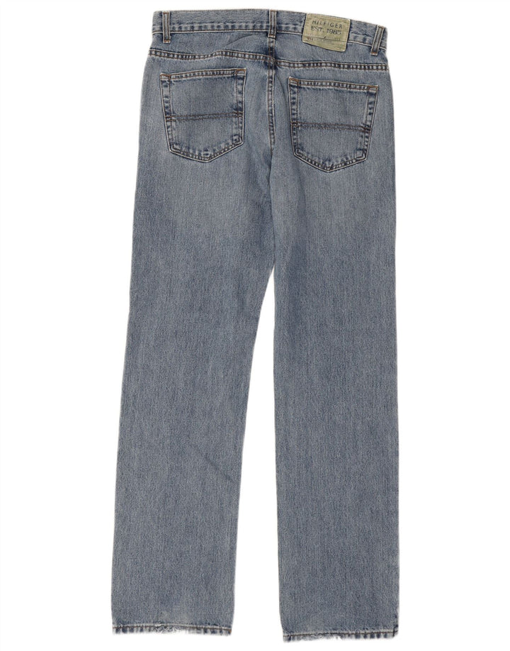 TOMMY HILFIGER Herre Custom Fit Straight Jeans W31 L32 Blå Bomuld