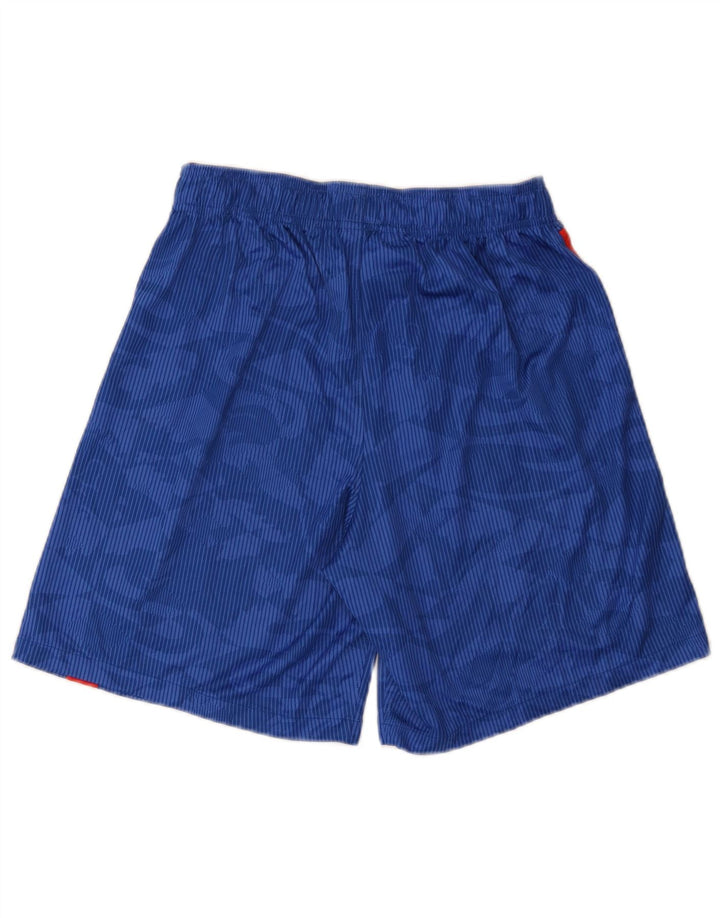 Nike Herre Dri Fit sportsshorts med abstrakt mønster, stor blå farveblok