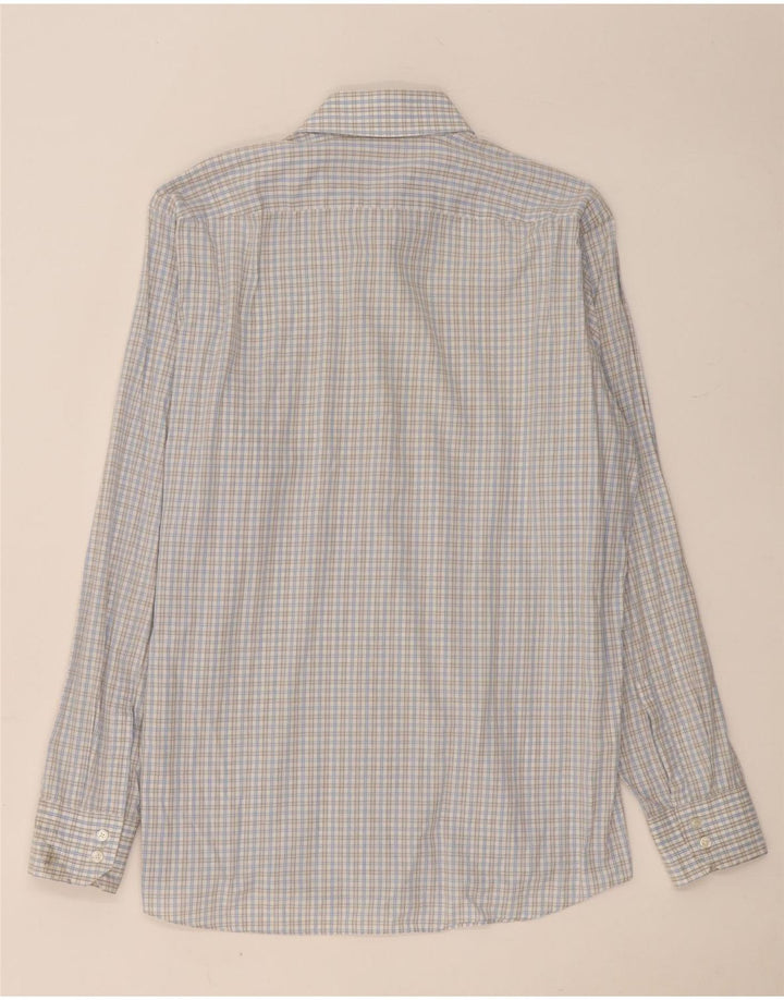 Hugo Boss Herre Regular Fit skjorte størrelse 16 1/2 Large Blue Gingham Cotton