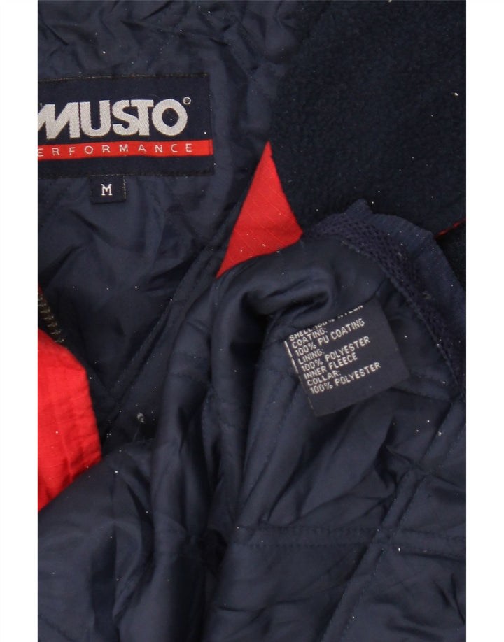 Musto Herre Windbreaker Jacket UK 38 Medium Navy Blue Nylon