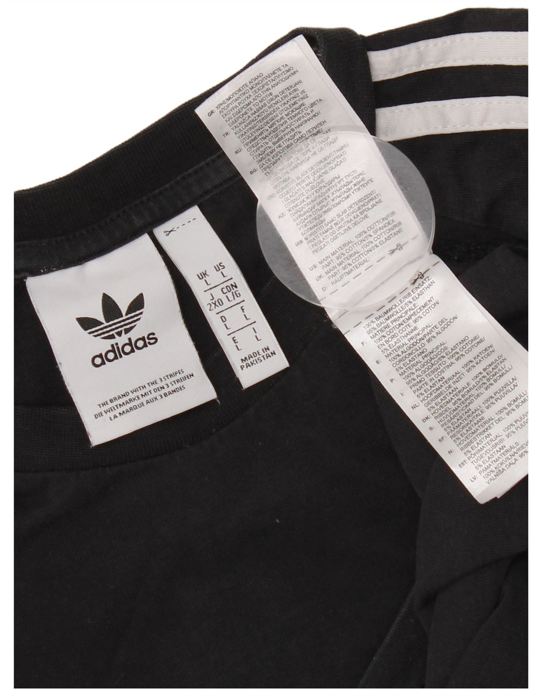 Adidas Herre Top Langærmet Stor Sort Bomuld