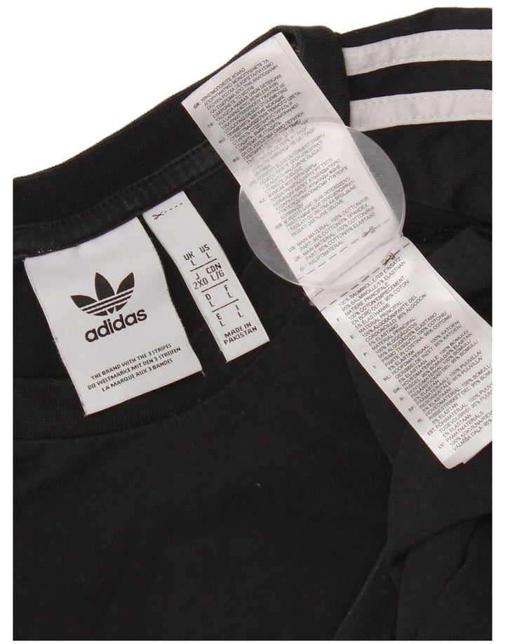 Adidas Herre Top Langærmet Stor Sort Bomuld