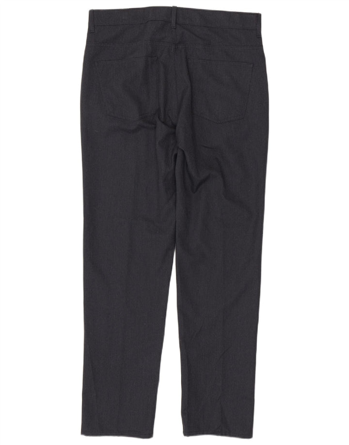 Marks & Spencer Straight Suit Bukser til mænd W34 L33 Marineblå polyester