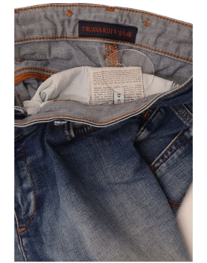 Trussardi Dame Distressed Skinny Jeans W29 L32 Blå