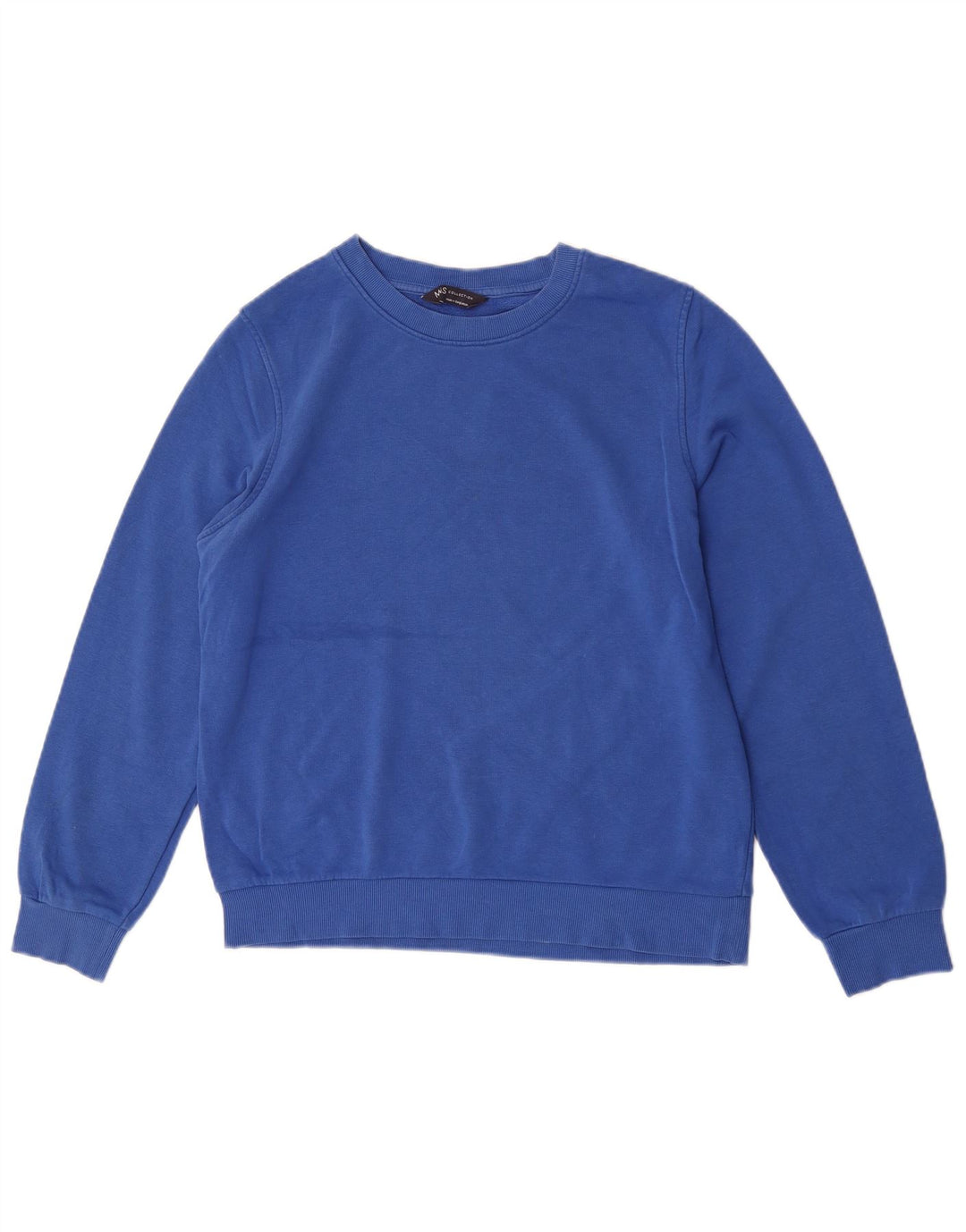 Marks & Spencer Dame Sweatshirt Jumper UK 12 Medium Blue Bomuld