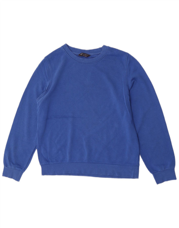 Marks & Spencer Dame Sweatshirt Jumper UK 12 Medium Blue Bomuld