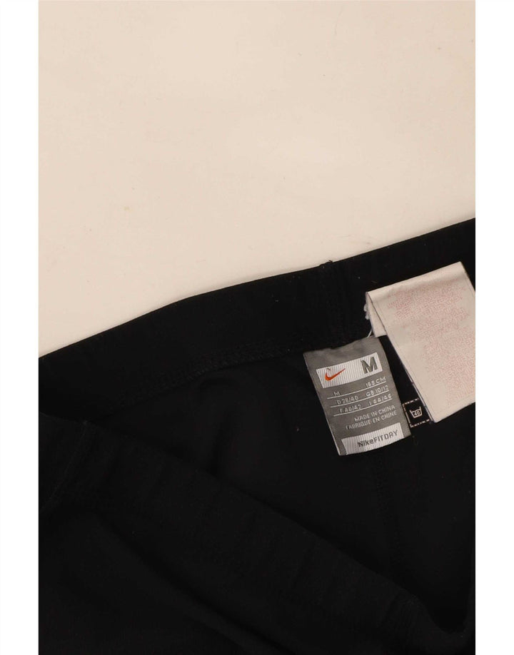 Nike Dame Capri Leggings UK 10/12 Medium Black Polyester