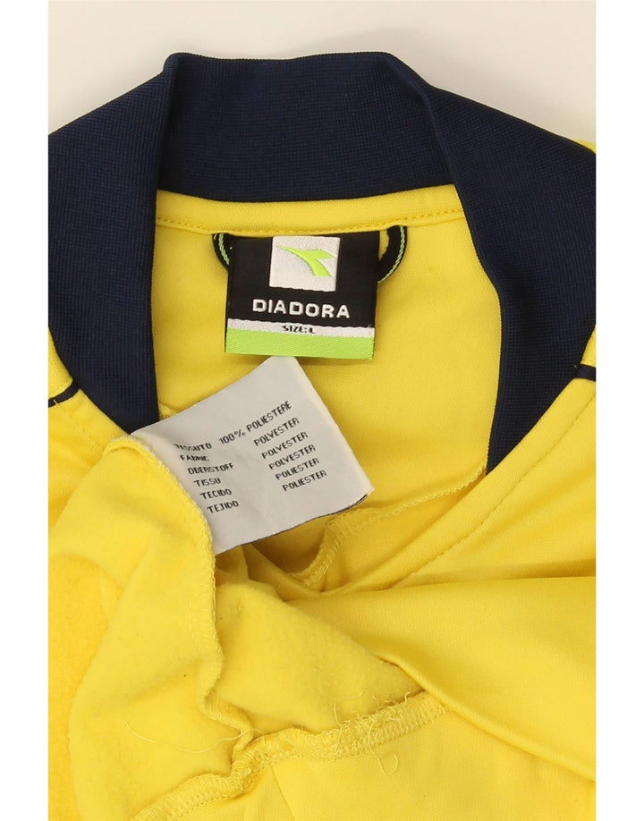 Diadora Herre Sweatshirt Jumper Stor Gul Colourblock Polyester