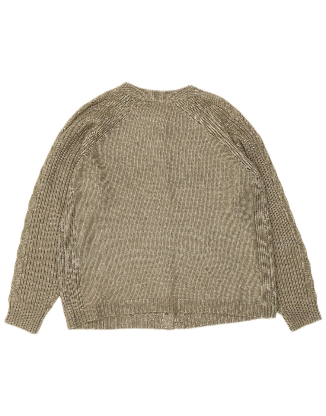 Marks & Spencer Dame Cardigan Sweater UK 14 Medium Khaki Polyester