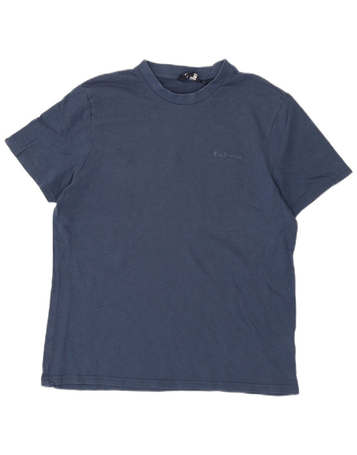 Ben Sherman Herre T-shirt Top Medium Marineblå Bomuld