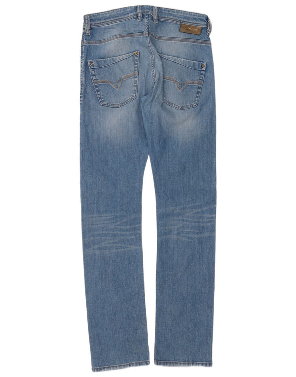 DIESEL Herre Krooley Straight Jeans W29 L34 Blå Bomuld