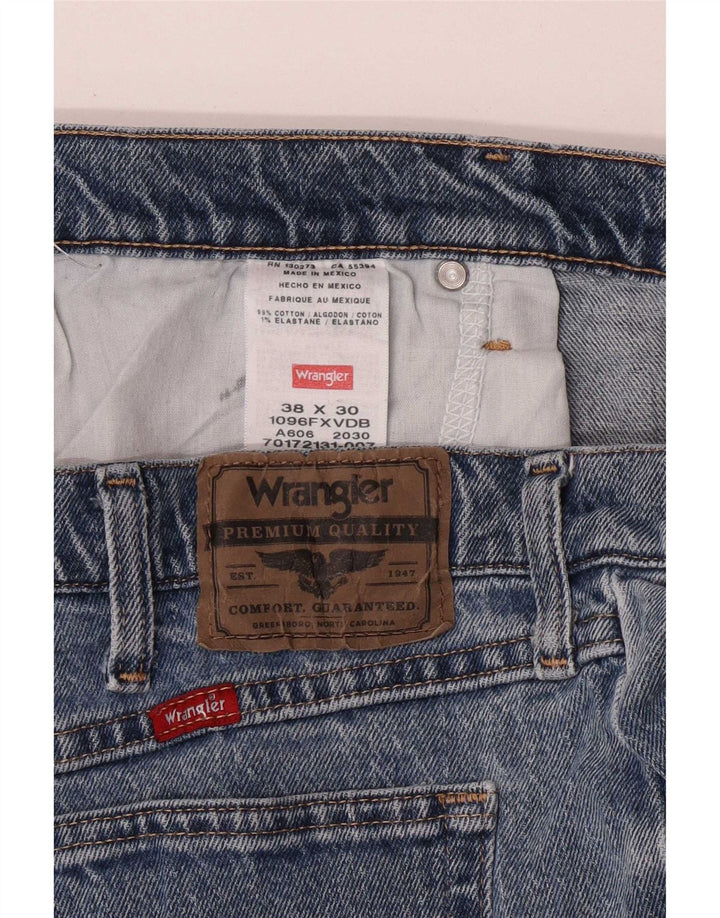 Wrangler Straight Jeans til mænd W38 L30 blå bomuld