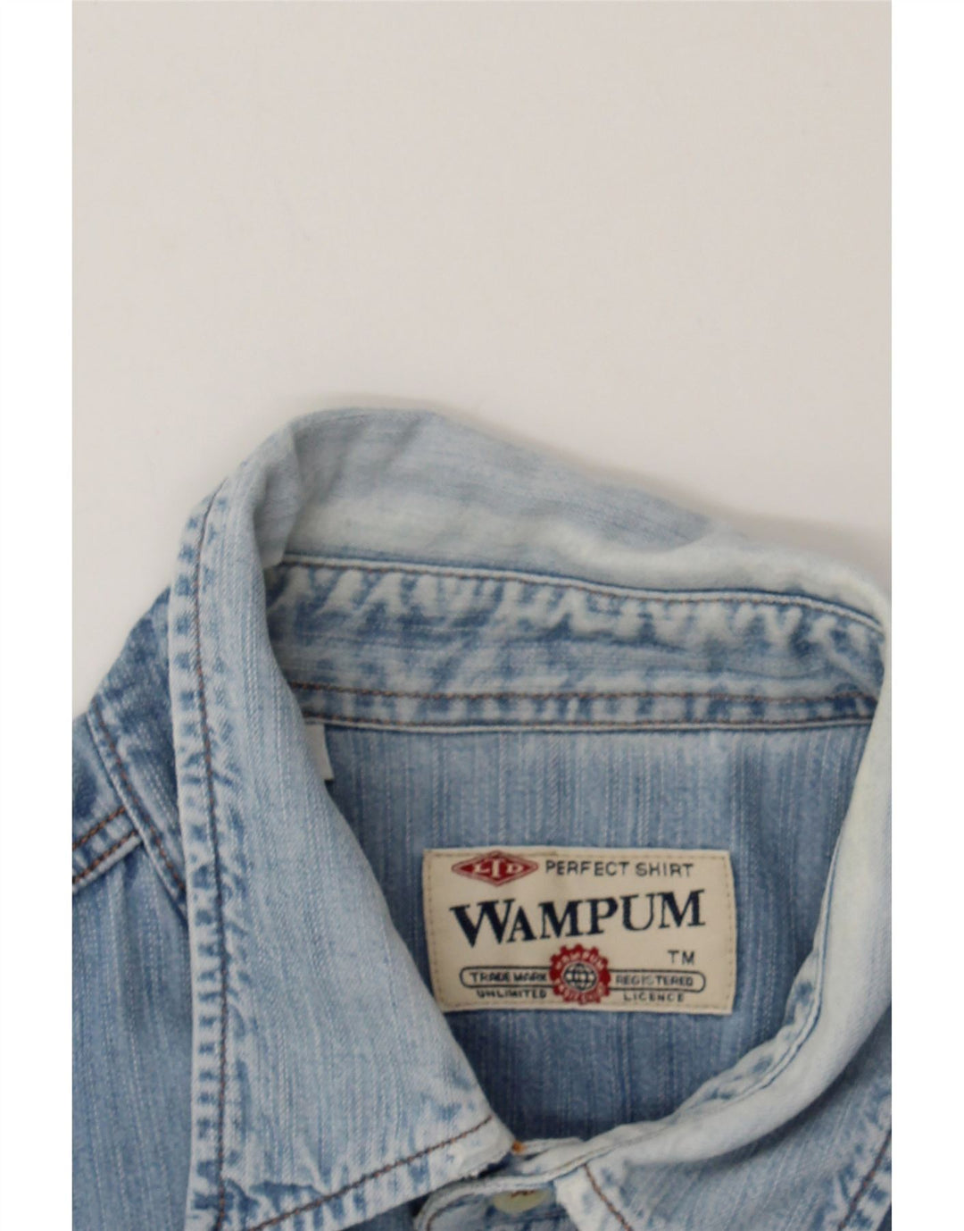 WAMPUM Mens Denim Shirt Medium Blue Vintage Wampum and Second-Hand Wampum from Messina Hembry 