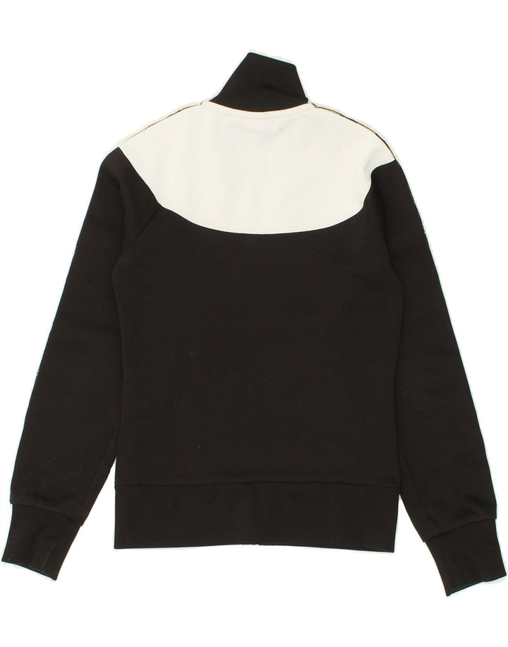 HUMMEL Boys Tracksuit Top Jacket 7-8 Years Black Colourblock Polyester Vintage Hummel and Second-Hand Hummel from Messina Hembry 