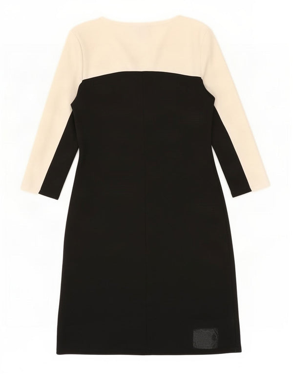 Lipsy Womens 3/4 ærmet kappeskjole UK 8 Small Black Colourblock Polyester