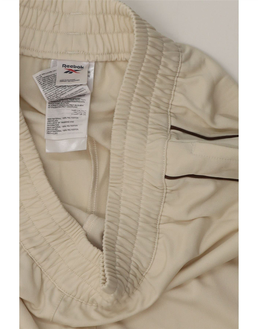 REEBOK Træningsdragtsbukser til kvinder UK 10 Small Beige Polyester
