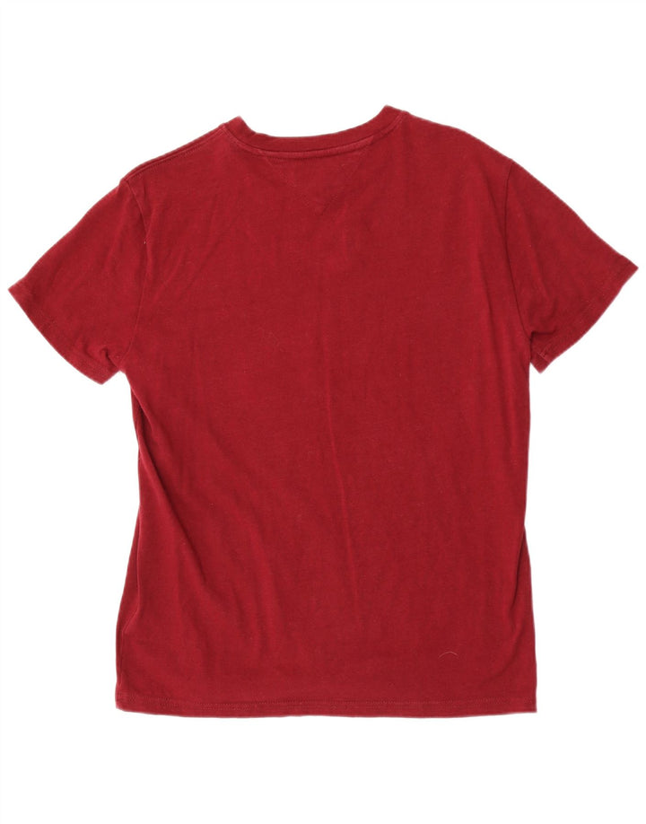 Tommy Hilfiger Herre T-shirt Top Lille rødbrun bomuld