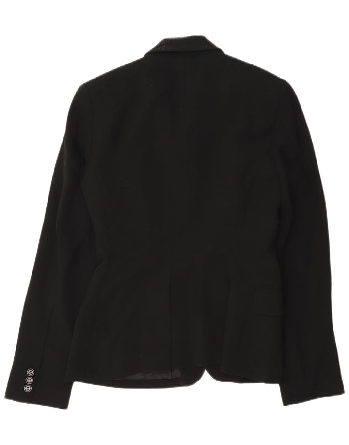 French Connection Dame 3 Button Blazer Jacket UK 10 Small Black Polyester