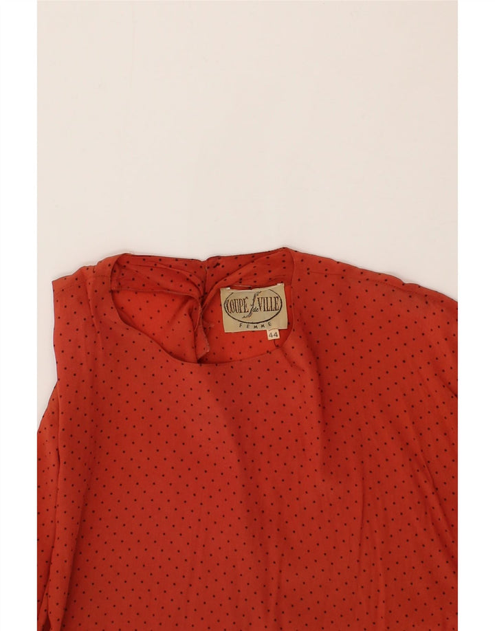 VINTAGE Womens Blouse Top IT 44 Medium Red Polka Dot Vintage Vintage and Second-Hand Vintage from Messina Hembry 