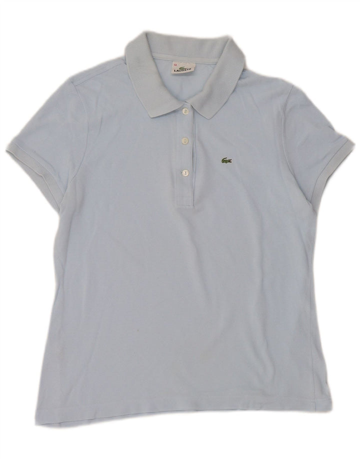 Lacoste Dame Polo Shirt Størrelse 44 Stor Blå Bomuld
