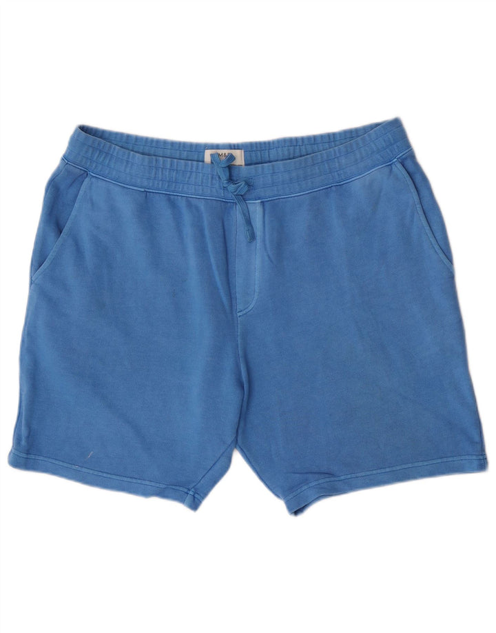 Marks & Spencer Herre Regular Fit Sportshorts XL Blå Bomuld