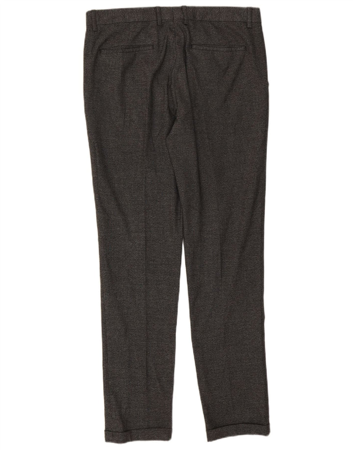 Zara Herre Slim Suit Bukser EU 42 Large W32 L32 Grå Polyester