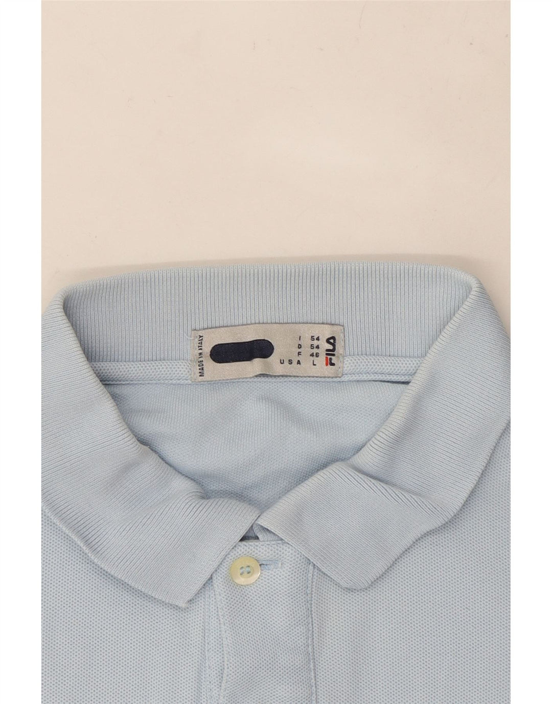 FILA Langærmet poloshirt til mænd, stor blå
