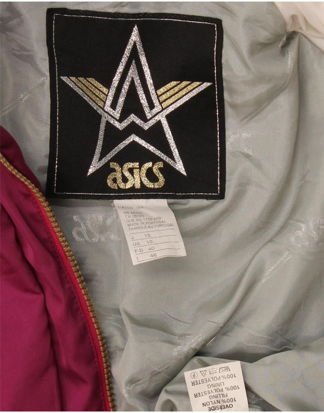 Asics Dame Oversized Ski Jumpsuit IT 46 Stor Lilla Nylon