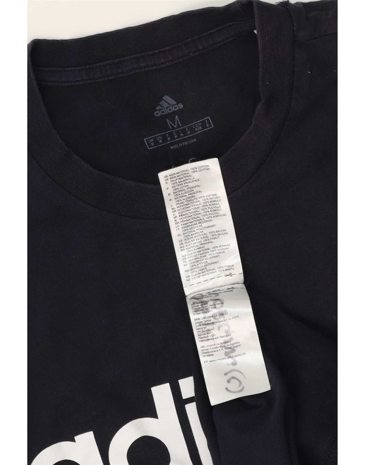 Adidas Herre grafisk T-shirt Top Medium Marineblå Bomuld