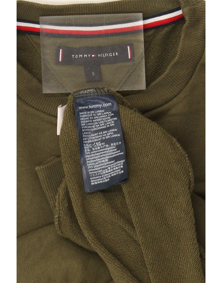Tommy Hilfiger Herre Grafisk Sweatshirt Jumper Small Khaki Bomuld