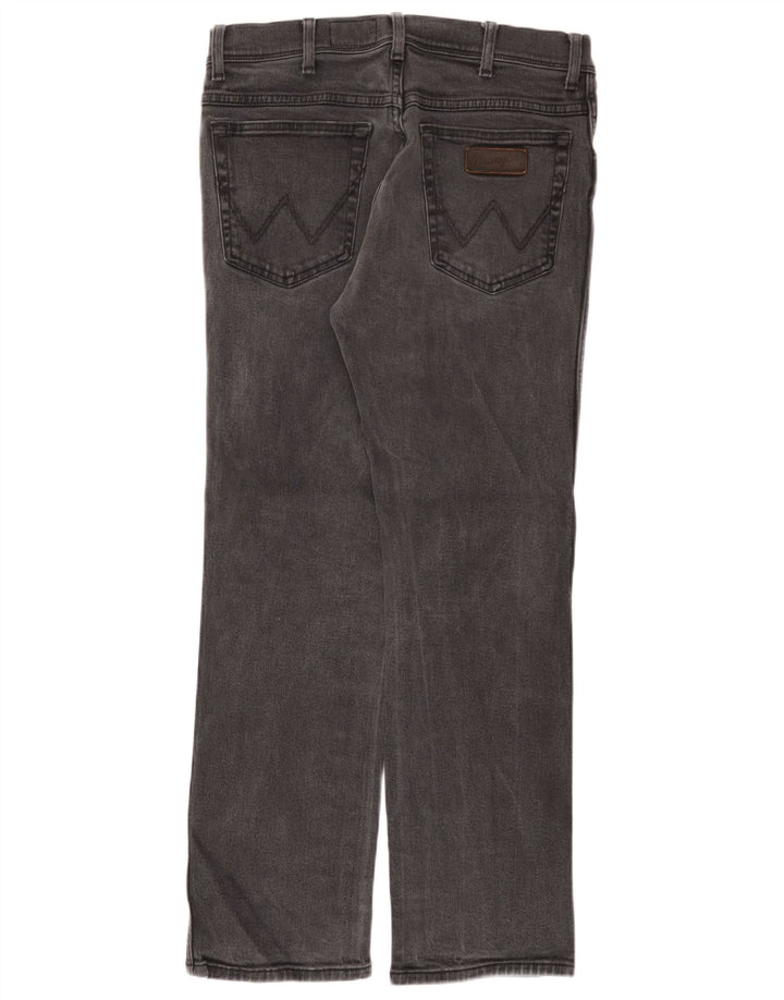 Wrangler Herre Texas Stretch Straight Jeans W34 L30 Grå Bomuld