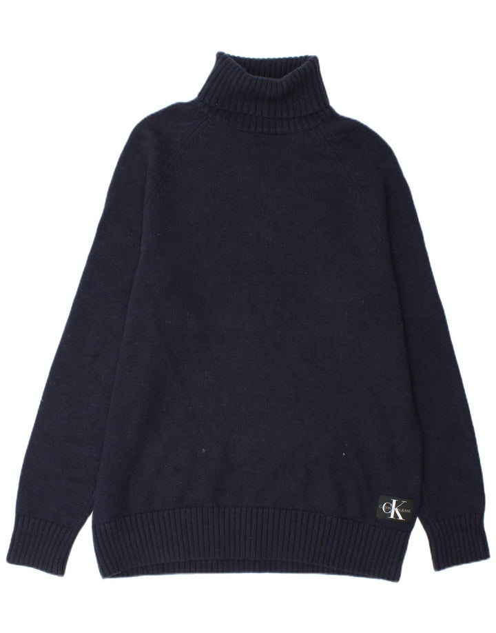Calvin Klein Jeans Herre rullehals sweater Medium marineblå bomuld