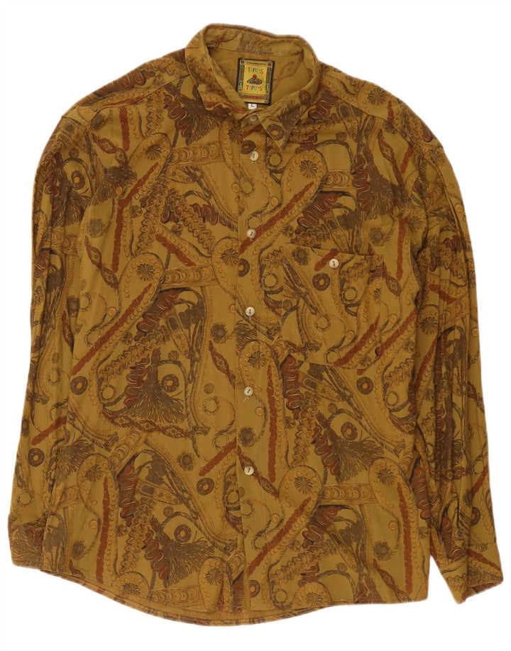 Tipo'S Grafisk Herreskjorte Stor Khaki Viscose