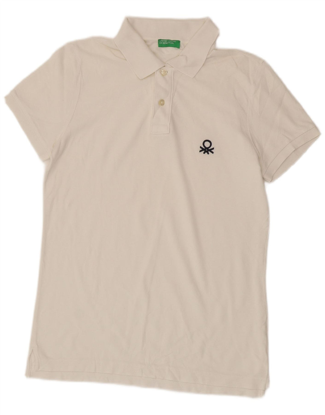 BENETTON Herre poloshirt Medium White