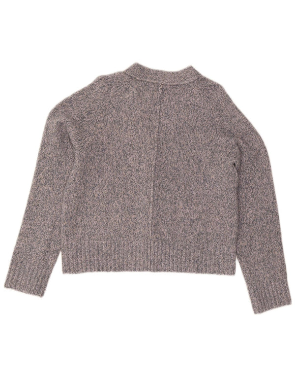 Fat Face Dame Cardigan Sweater UK 12 Medium Grå Akryl