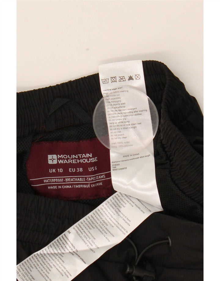 Mountain Warehouse Dame vandtætte bukser UK 10 Small Black Nylon
