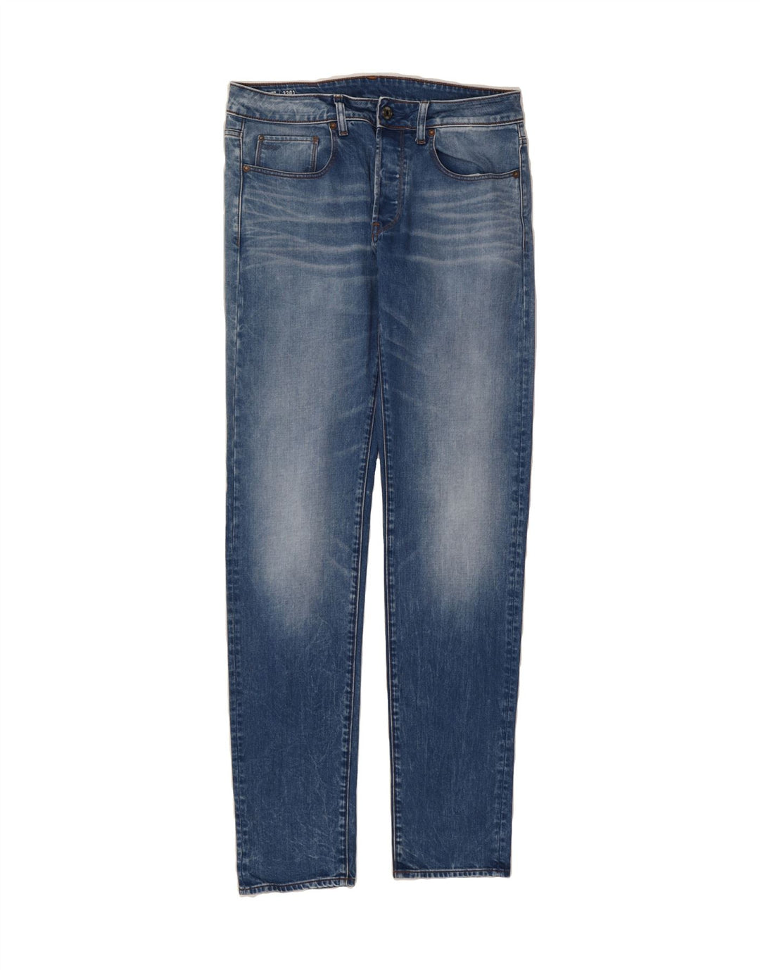 G-STAR Mens 3301 Slim Jeans W30 L36 Blue Cotton Vintage G-Star and Second-Hand G-Star from Messina Hembry 