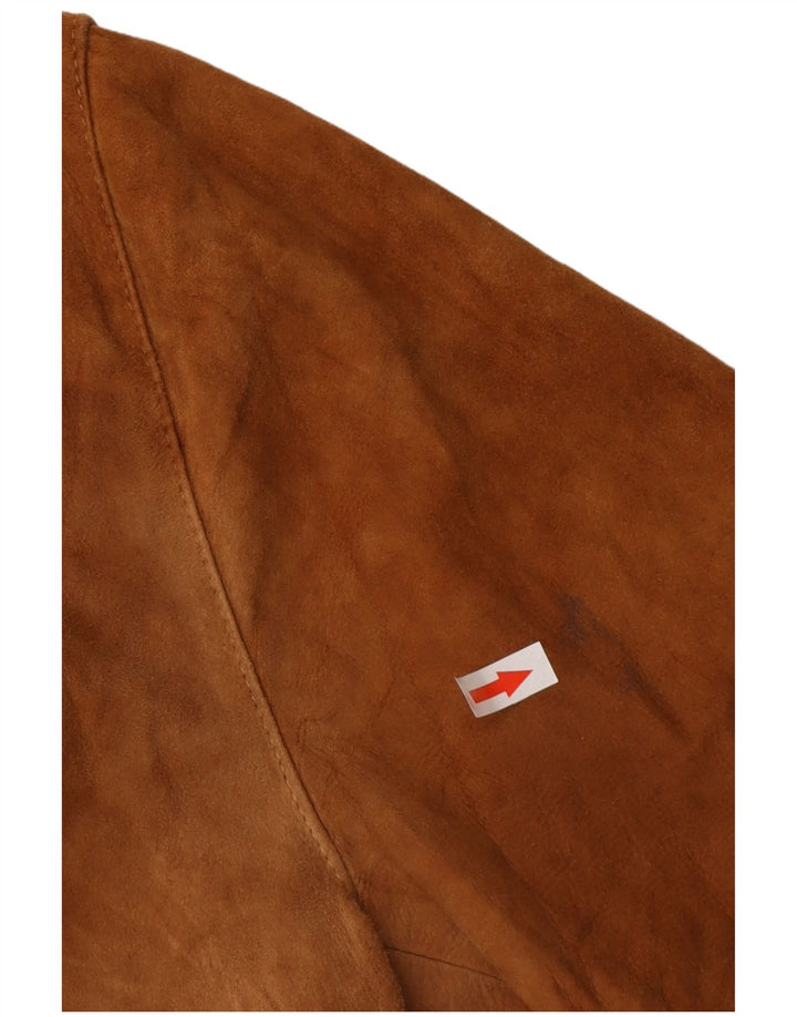 VINTAGE Bomberjakke i ruskind til mænd UK 36 Small Beige