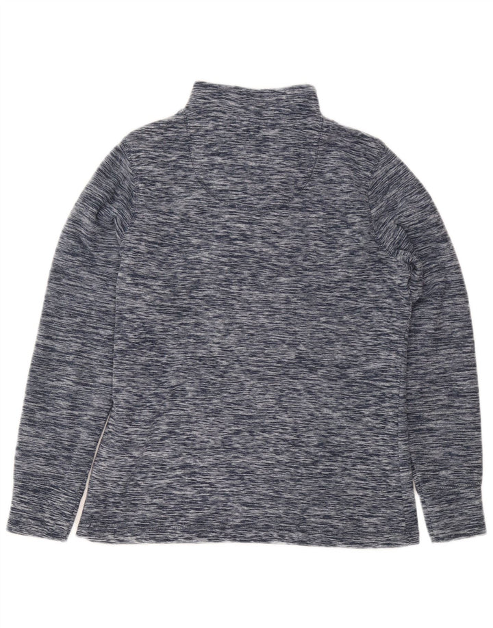 Weird Fish Womens Zip Neck Sweatshirt Jumper UK 10 Small Navy Blue Flecked