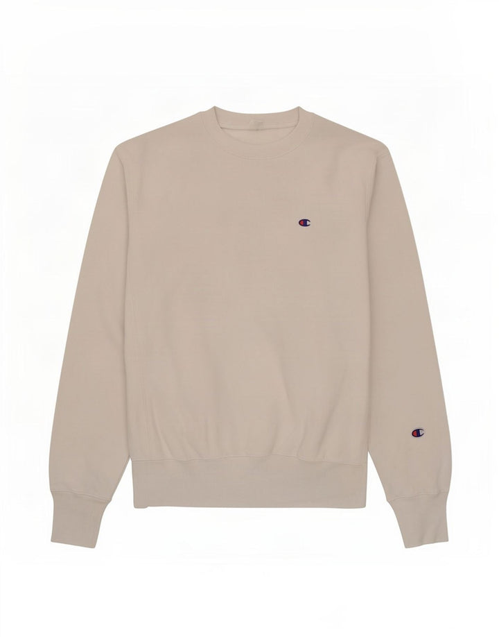 Champion Herre Sweatshirt Jumper Medium Hvid Bomuld