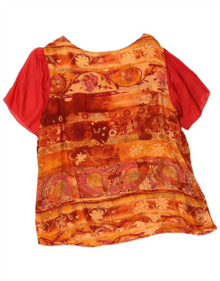 Luisa Spagnoli Dame Bluse Top UK 16 Large Multicolored Floral
