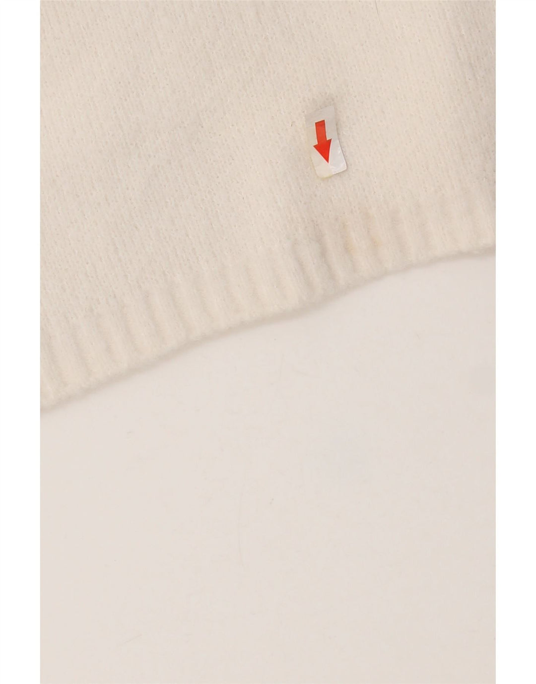 Zara Womens Crop Crew Neck Jumper Sweater UK 14 Medium White Nylon
