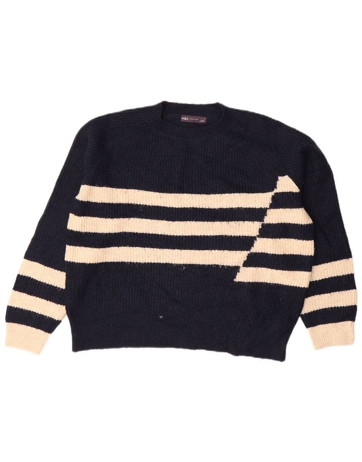 Marks & Spencer Dame sweater med rund hals DK 14 Medium Navy Blue