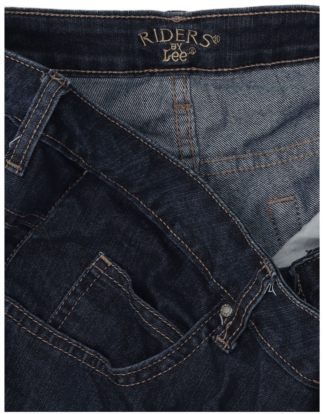 LEE Dame Riders Capri Jeans W38 L19 Marineblå