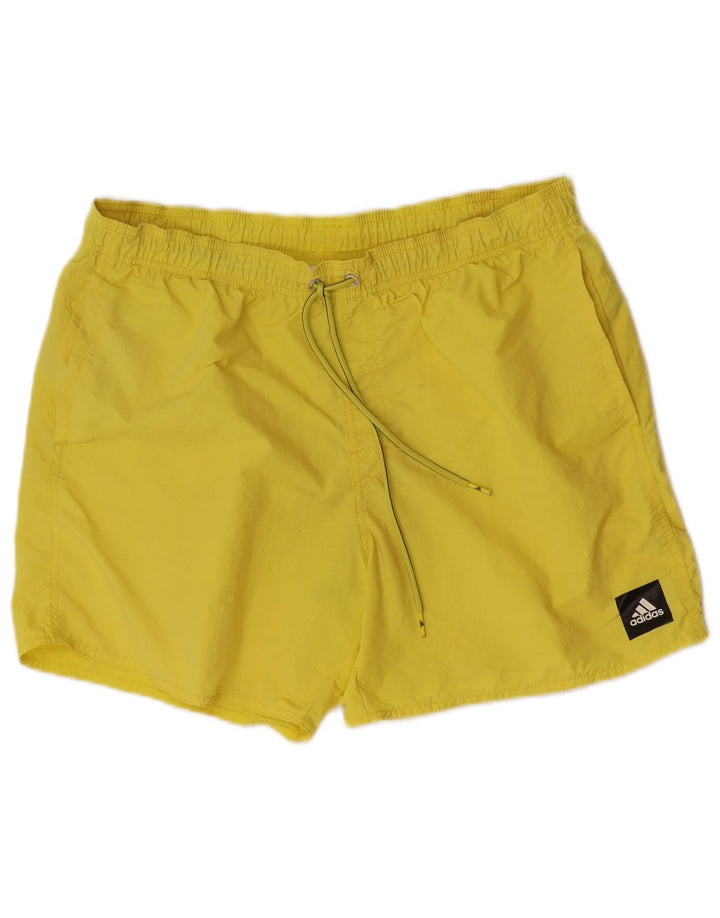 Adidas Badeshorts til mænd store gule nylon