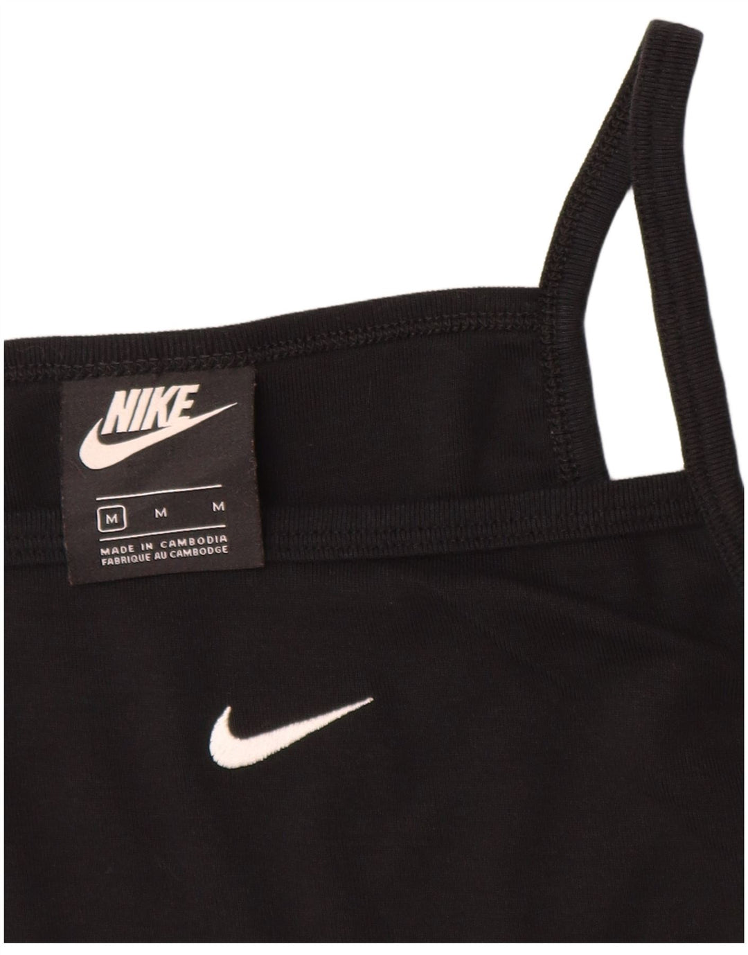 NIKE Girls Crop Cami Top 10-11 år Medium Sort Bomuld